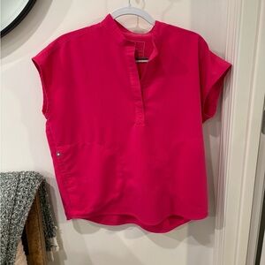 Figs shocking pink Rafaela top
